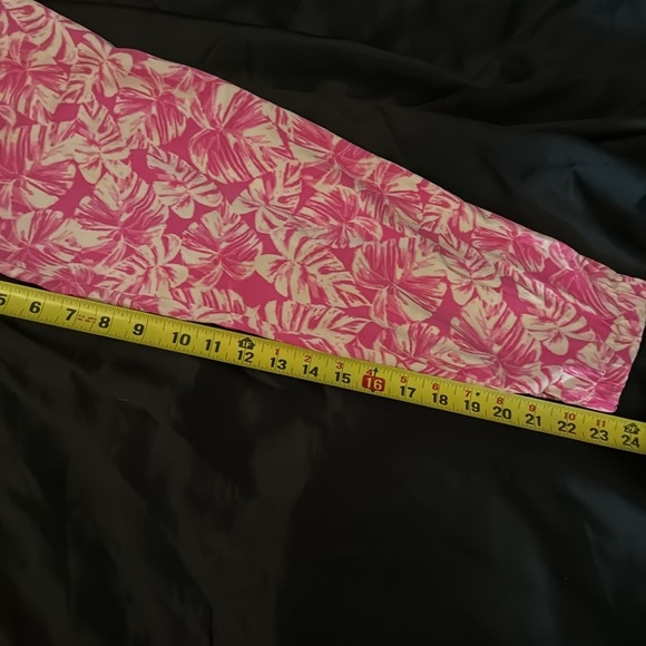 Amuse Tropical Print Pants Hot Pink Size Small - Picture 7 of 9
